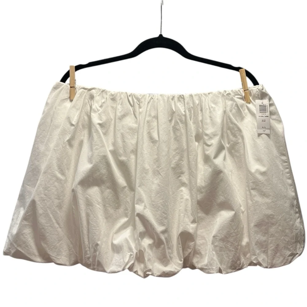 NWT Aritzia Sunday Best 100% Cotton White Bubbly/Balloon Mini Skirt- Sz XL